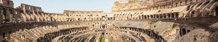Rome, Italy - 14/04/2018: wide view of the interior of the Colosseum in Romeのeditorial素材