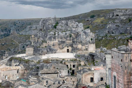 Landscape of the historic center of Materaの写真素材