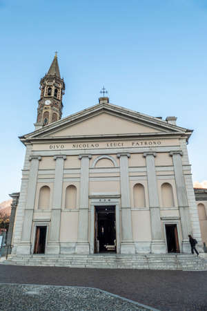 The basilica of Saint NiccolÃ² in Leccoの写真素材