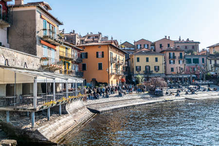 Varenna, Italy - 03-01-2021: the main square of Varennaのeditorial素材