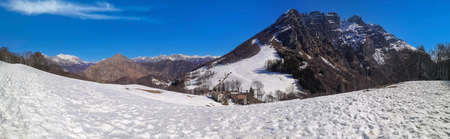 Extra wide view of the Mount Resegoneの写真素材