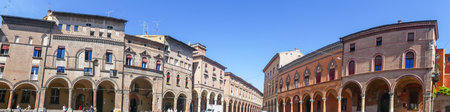 Bologna, Italy - 05-01-2021: Extra wide view of Santo Stefano Square in Bolognaのeditorial素材