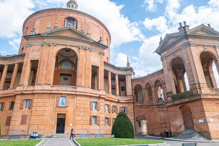 Bologna, Italy - 05-01-2021: The beautiful Sanctuary of the Madonna of San Lucaのeditorial素材