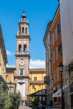 Parma, Italy: 05-02-2021: Beautiful bell tower in Parmaのeditorial素材