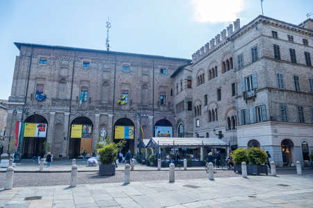 Parma, Italy: 05-02-2021: Giuseppe Garibaldi Square in Parmaのeditorial素材