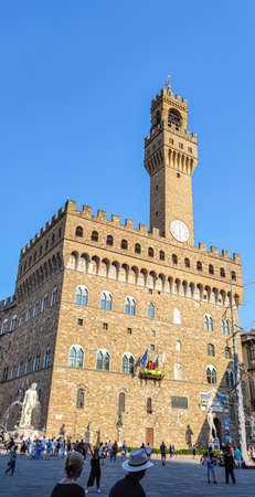 Florence, Italy - 07-05-2021: The Palazzo della Signoria in Florenceのeditorial素材