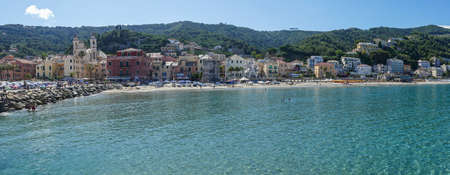 Laigueglia, Italy - 07-02-2021: Extra wide view of Laigueglia in Liguriのeditorial素材