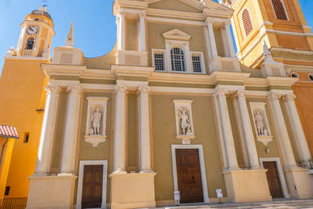 The beautiful Basilica of Mentonの写真素材