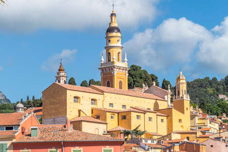 The beautiful Basilica of Mentonの写真素材