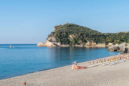 The beautiful beach of Malpasso in Varigottiのeditorial素材