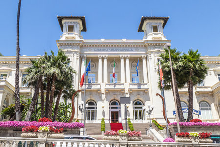 Sanremo, Italy - 07-07-2021: The beautiful Casino of Sanremoのeditorial素材