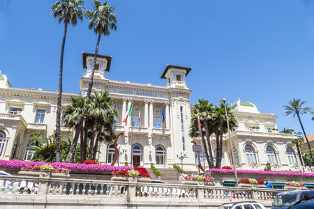Sanremo, Italy - 07-07-2021: The beautiful Casino of Sanremoのeditorial素材