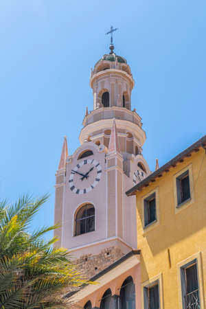 Beautiful clock tower in Sanremoの写真素材