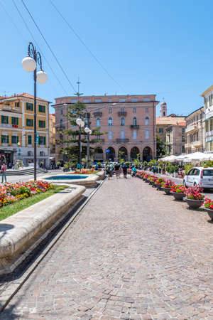 Sanremo, Italy - 07-07-2021: beautiful square in Sanremo