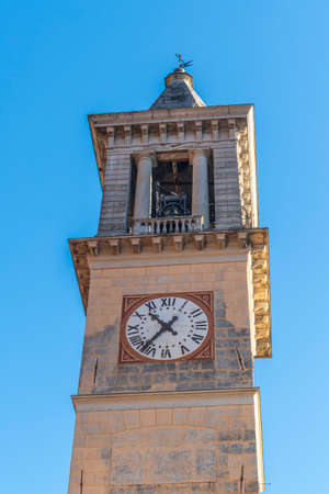 A beautiful bell tower in Porlezzaのeditorial素材