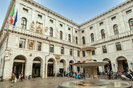 Padova, Italy - 03-05-2022: The beautiful Palazzo Moroni, seat of the municipality of Paduaのeditorial素材