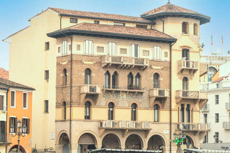 Padova, Italy - 03-05-2022: Beautiful historic buildings in Prato della Valle square in Paduaのeditorial素材