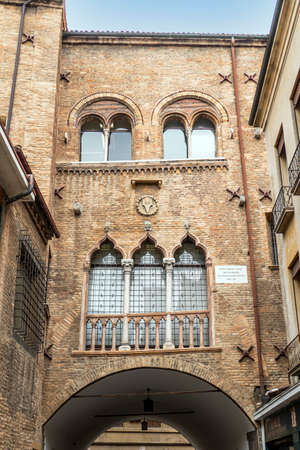 Padova, Italy - 03-05-2022: beautiful building in the historic center of Paduaのeditorial素材