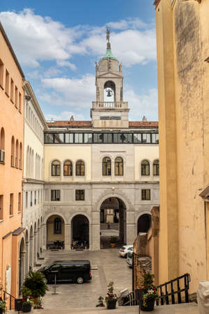 Padova, Italy - 03-05-2022: The beautiful Palazzo Moroni, seat of the municipality of Paduaのeditorial素材