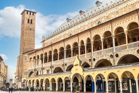 Padova, italy- 04-05-2022: The beautiful Palazzo della Regione in the historic center of Paduaのeditorial素材