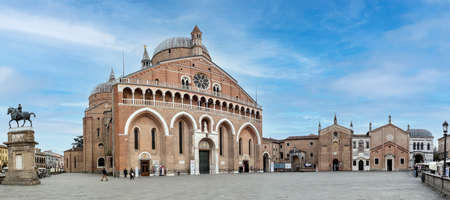 Padova, italy- 04-05-2022: Extra wide view of the beautiful Basilica of S. Antonio in Paduaのeditorial素材