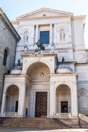 Bergamo, Italy- 04-07-2022: The beautiful facade of the Duomo of Bergamoのeditorial素材