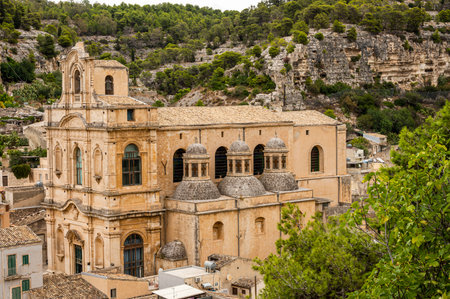 Aerial view of The Sanctuary of Scicliのeditorial素材
