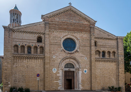 Fano, Italy - 06-22-2022: The beautiful Chatedral Basilica of Fanoのeditorial素材