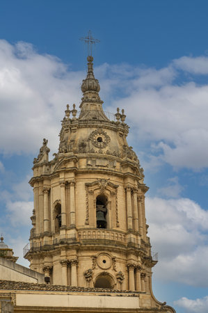 Beautiful bell tower in Modicaのeditorial素材