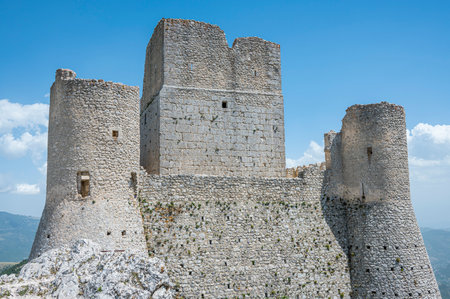the beautiful castle of Rocca Calascio and where the film Ladyhawke was filmedのeditorial素材