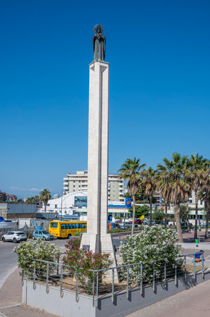 Pescara, Italy - 07-08-2022: The Madonnina of the Port of Pescaraのeditorial素材