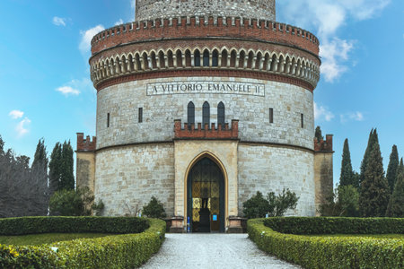 Desenzano, Italy: 03-02-2022: The monumental tower of San Martino della Battagliaのeditorial素材