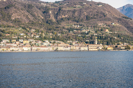 Landscape of Salo in the Lake Gardaの写真素材