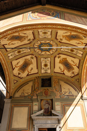 Cernobbio, Italy - 03-03--2023: The beautiful Church of Santa Maria in Cernobbioの写真素材