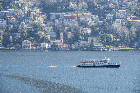 Landscape of Blevio in the Lake of Comoの写真素材