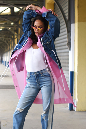 Smalls Joan at Roberto Cavalli venue Milan fashion week AW 2018のeditorial素材