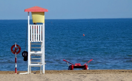 Summer beach in Italyの写真素材