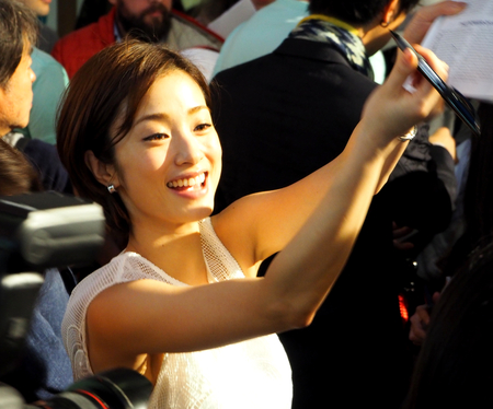 Udine (Italy) 24 april 2017: Actress Aya Ueto at the "Hirugao-Love in the afternoon" World Premiere during the Far East Film Festivalのeditorial素材