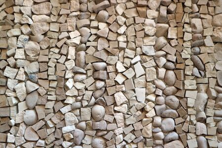 Texture of small pebbles sorted by vertical rows. Background.の写真素材