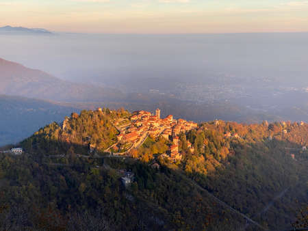 View on the Sacro monte of Vareseの写真素材