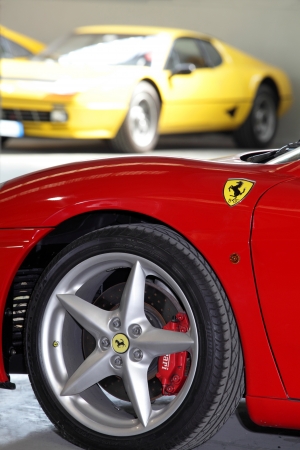 ferrari ferrari red and yellowのeditorial素材