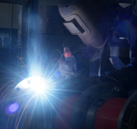 man who welds