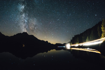 Night in Engadinの写真素材