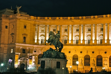 Sculpture of prince Eugene at Hofburg, Viennaのeditorial素材