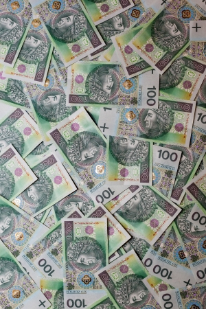 Full frame of 100 Polish Zloty  Front side の写真素材