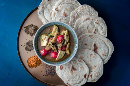 subzi indian food plate
