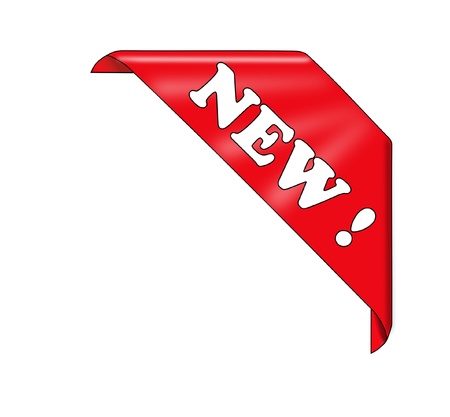 Red new corner ribbon - vector illustration  のイラスト素材