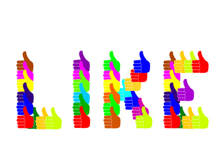 Colourful like word  のイラスト素材