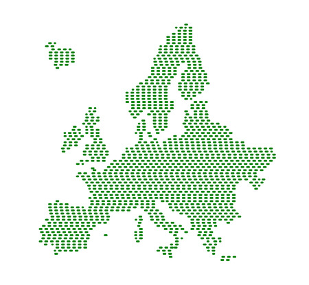 Green Europe silhouetteのイラスト素材