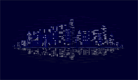 City at nightのイラスト素材